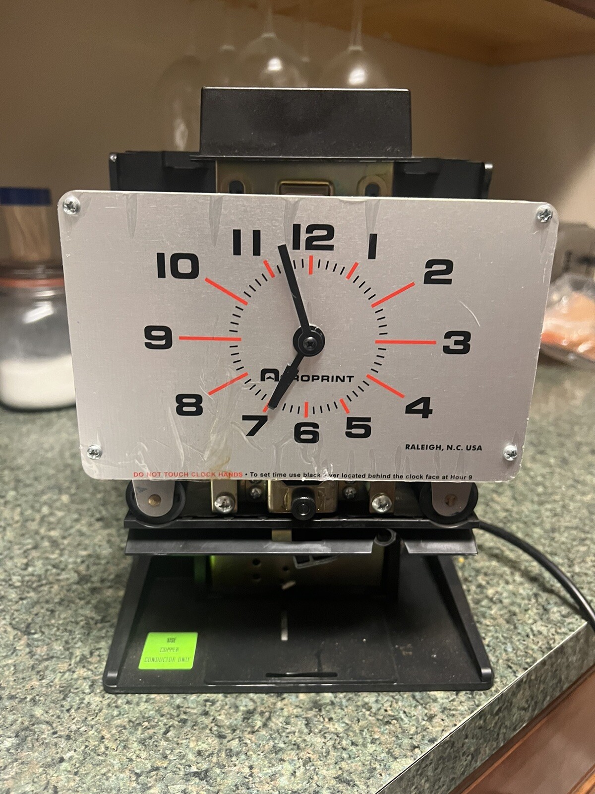 Acroprint Time Recorder Machine Clock With Key Vintage Tested With Time