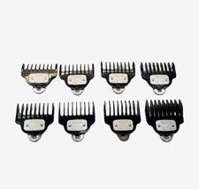 Wahl Trimmer Lithium ion T blade Guide Comb 8 Piece Set #1/2  #4 with Metal Clip