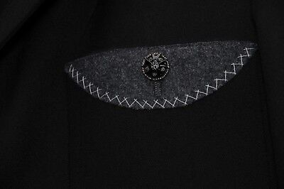 NEW Chanel SUIT Black JACKET + SKIRT Blazer Coat WOOL SILK NEW Chanel SUIT Black JACKET + SKIRT Blazer Coat WOOL SILK