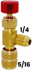 R410 Refrigerant Service Charging Shut off Adapter Flow Control  Valve 1/4-5/16