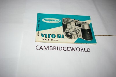 VOIGTLANDER VITO BLCAMERA INSTRUCTION MANUAL GUIDE BOOK ORIGINAL  in GERMAN