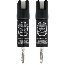 2 Police Magnum .50oz Keyring Keychain Night Glow pepper spray Defense Security