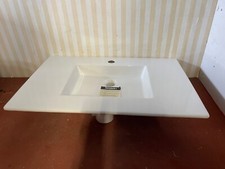 LAVABO  SOSPESO EXTRASLIM   KERASAN Mod LA FONTE TECNO 80  IN CERAMICA BIANCA