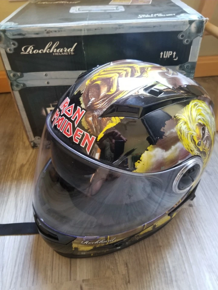 Casco Rockhard Iron Maiden cara completa nuevo auténtico con licencia raro Foto 2 de 4