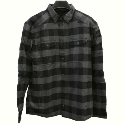 John Doe Motoshirt Herren Hemd Gr. 3XL Motorradhemd grau-schwarz