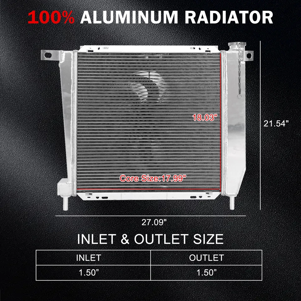 3 Row Aluminum Radiator+Shroud Fan For 1985-1994 Ford Explorer Ranger Bronco II — 第 2/4 张图片