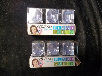 2 Packages Vintage Sylvania Blue Dot Flash Cubes Unused NOS