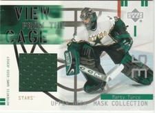 2002-03 UD Mask Collection View From The Cage Jerseys #VMT Marty Turco Stars