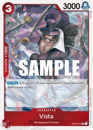 OP02-011 Vista Rare One Piece TCG Card