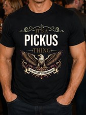 Pickus Surname Men's Eagle T-Shirt Ancestry Birthday Gift S-5XL