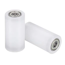 2Pcs Nylon Roller Wheel with Bearings, 1/4"x1"x2" Nylon Pulley