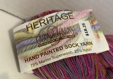 Cascade Yarns Heritage Hand Dyed Sock Yarn 85% Merino 15% Nylon