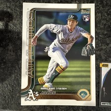 2025 Topps Update US180 Jacob Wilson Oversize Card - Athletics