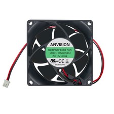 80mm x 25mm DC 12V Brushless Cooling Fan Dual Ball Bearing 2 Pin PC Cooler