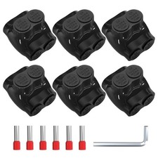 2 Port Insulated Multi Tap Connector 2/0-6 Gauge Wire Connectors Dual Sided E...