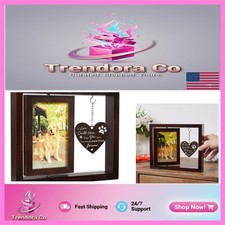 Durable Pine Wood Rotating Pet Memorial Frame - Perfect for Cherished Memories