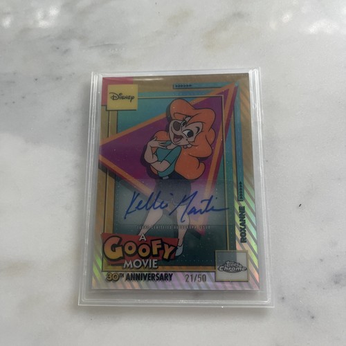 2026 Topps Chrome Neon Disney Roxanne Auto Kellie Martin Goofy Movie Gold /50