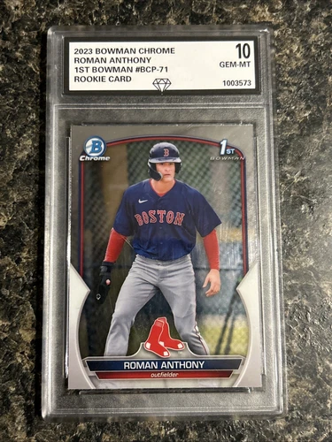 Roman Anthony Rookie Card  2023 1st Bowman Chrome GEM MT 10 Boston Red Sox