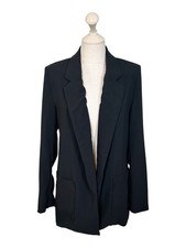 Jason Wu Classic Black Open-Front Blazer Black Medium