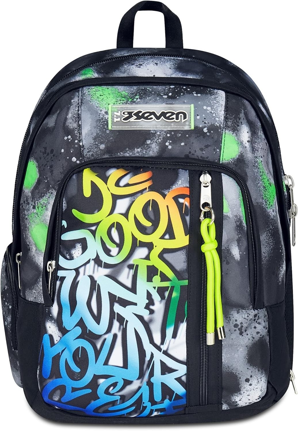 SEVEN Dual Detach - Zaino Scuola Doppio Scomparto Nero 32 Lt - Immagine 3