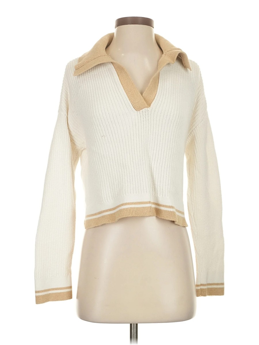 Abercrombie & Fitch Women Ivory Pullover Sweater XS