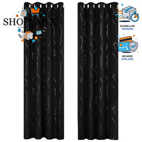Verdunkelungsgardinen Thermogardine KäLteschutz Hitzeschutz 260X140 Cm 2 StüCk