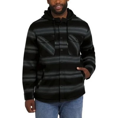 Quiksilver Men's Hooded Shirt Jacket M, Black New with Tags