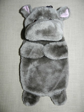 Nilpferd-Bezug für Kinderwärmeflasche-Kuscheltier-Hippo-Waschbar-sauber-makellos