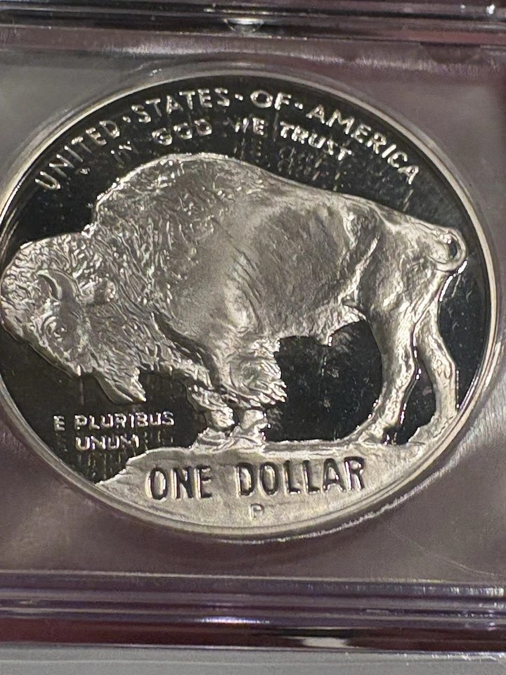2001 P American Buffalo Commemorative Silver $1 Dollar Proof, PF70 DCAM, ICG - Image 4 of 4
