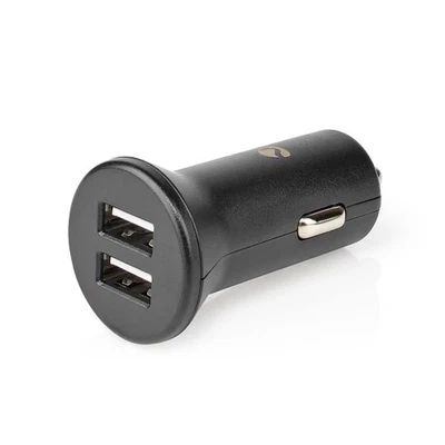 NEDIS Chargeur de Voiture  4.8 A  2 sorties  USB-A  Noir - Photo 1/4