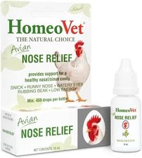HomeoVet Avian Nose Sinus Relief For Poultry and Pet Birds 15-mL