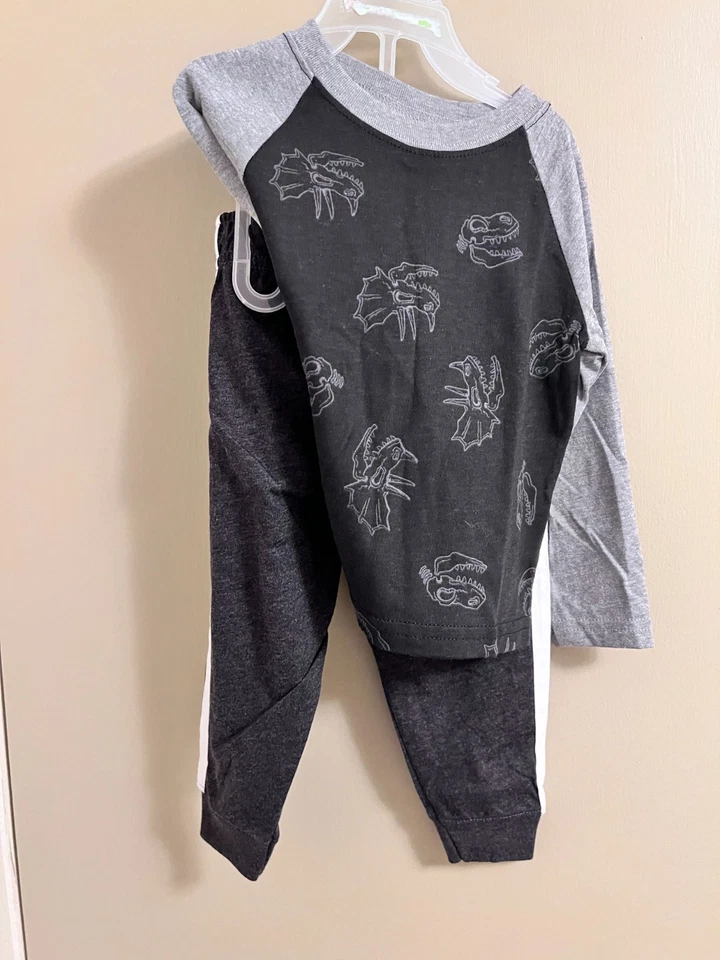 Roupa calça manga longa menino bebê 18 meses garanimals dinossauro - Imagem 2 de 4