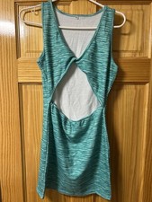 Women Sexy V Neck Sleeveless Bodycon Dress Cut Out Party Club Beach Green L