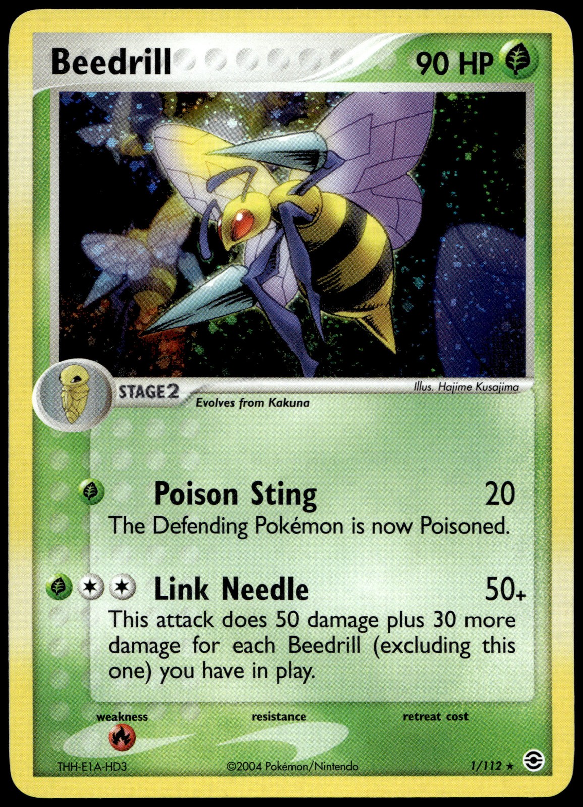 Beedrill Holo Rare FireRed & LeafGreen 1/112 NM