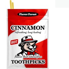 Raspberry-Flavored Flat Cinnamon Toothpicks, 100ct - Perfect On-The-Go Treats
