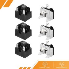 3Set PTC Refrigerator Starter Relay 4.7 Ohm 3 Pin and 1/2HP Overload Protector