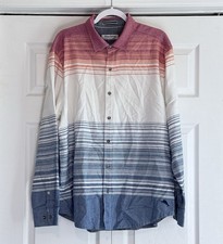 Tommy Bahama Men's Canyon Beach Bonfire Stripe Flannel Shirt Button Up Size XL