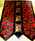 Handmade Christmas Quilt Wall Hanging 79x60” poinsettias, and Cardinals — photo 1