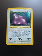 Pokémon Card Ditto 3/62 Fossil Holo Rare (visible bend when unsleeved)