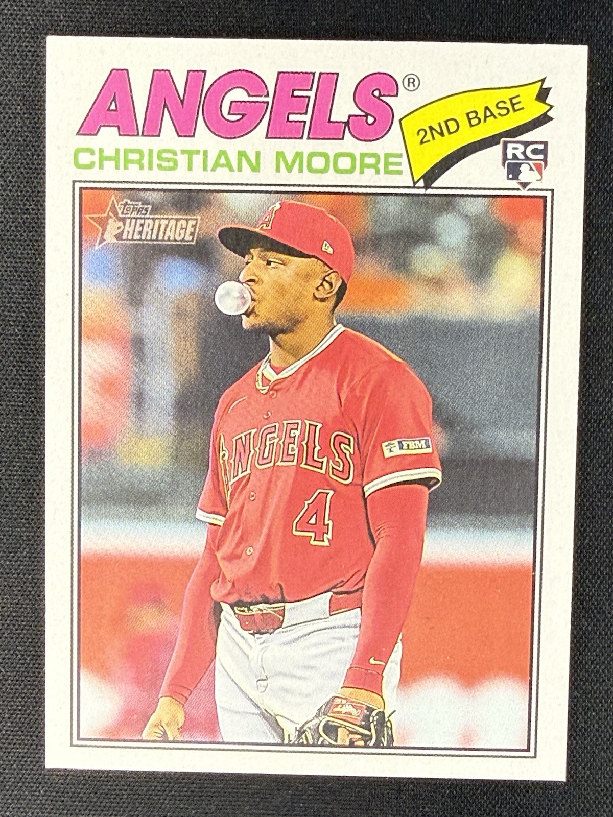 2026 Topps Heritage Christian Moore RC Rookie Los Angeles Angels #249