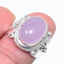 Pink Rose Quartz Gemstone Handmade 925 Sterling Silver All Size Ring For Gift