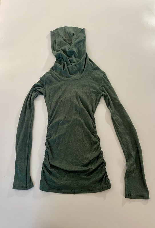Michael Stars One Size Fits Most Green Long Neck Top Pre Owned 