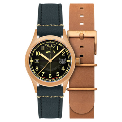 AVI-8 Flyboy Eagle Squadron Automatik Bronze 85th Limited Edition Gravesend Herren