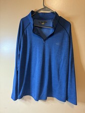 Greg Norman Golf Men  s Extra Large Blue 1/4 Zip Pullover Long Sleeve Play Dry