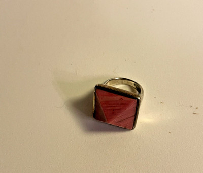 925 Sterling Silve Ring RLM STUDIO Rhodonite Pyramid  Sz 7  RG34386