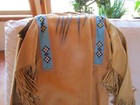 Contemporary Cree beaded buckskin shirt by Gordon Six Pipe (Nightscout), ermine — photo 5