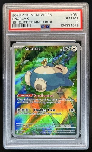 2023 Pokemon SV Black Star Promos - SVP EN Snorlax #051 PSA 10 GEM MINT
