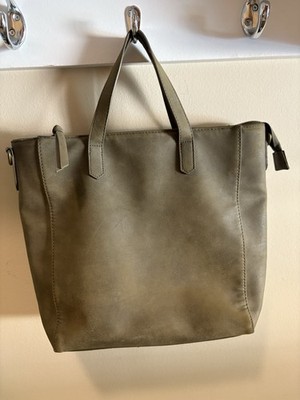 Universal Thread Green Purse Carry Handles or Shoulder Strap Zipper Close 9x11 