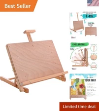 Versatile Wooden Tabletop Easel - Adjustable for Painting, Drawing & Display