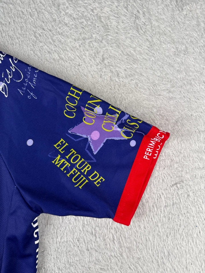 Pactimo Cycling Jersey Adult Small Blue Red El Tour De Tucson 1/2 Zip Poly NEW - Image 2 of 4